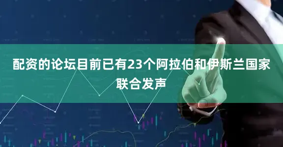 配资的论坛　　目前已有23个阿拉伯和伊斯兰国家联合发声