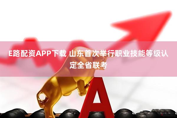 E路配资APP下载 山东首次举行职业技能等级认定全省联考
